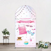 Lofaris Pink Sleepover Night Sweet Birthday Arch Backdrop